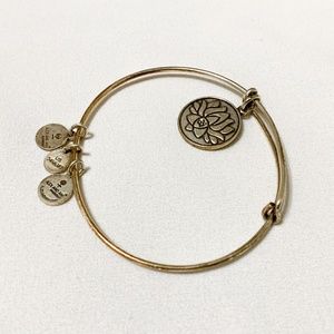 Alex and Ani  -- Lotus Peace Petals Charm Bangle